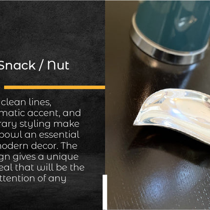 Wavy Recycled Aluminum Bowl - Modern Snack & Nut Serving Dish