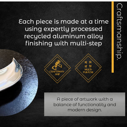 Wavy Recycled Aluminum Bowl - Modern Snack & Nut Serving Dish