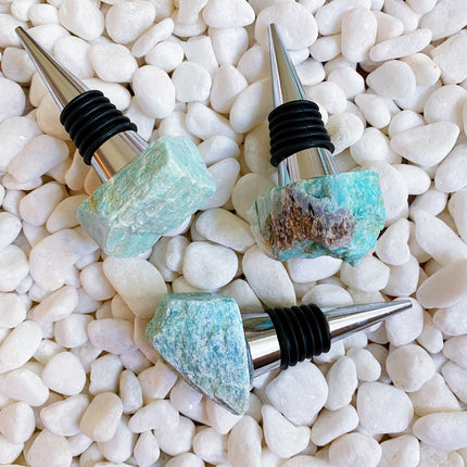 Natural Stone Wine Stopper - Semi-Precious Gemstone Bottle Stopper
