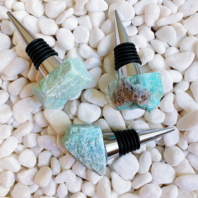 Natural Stone Wine Stopper - Semi-Precious Gemstone Bottle Stopper