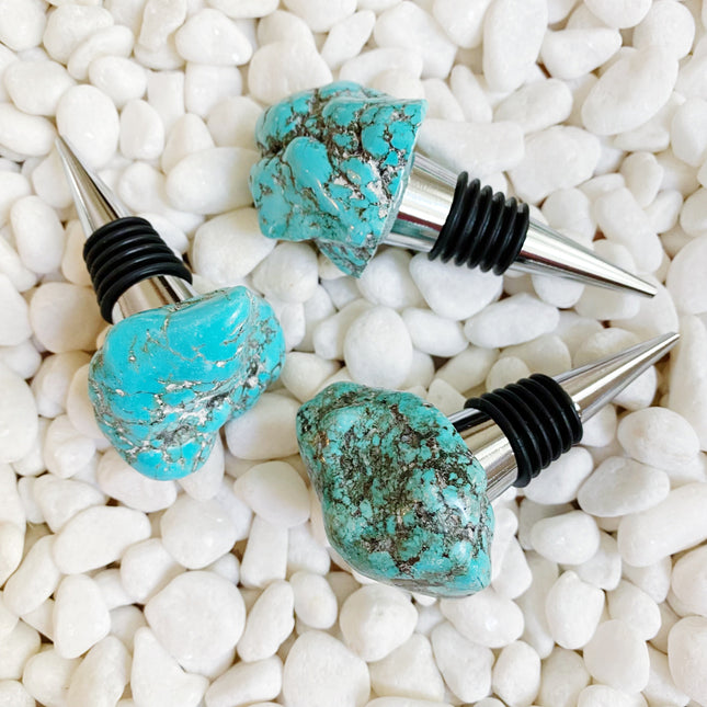 Natural Stone Wine Stopper - Semi-Precious Gemstone Bottle Stopper