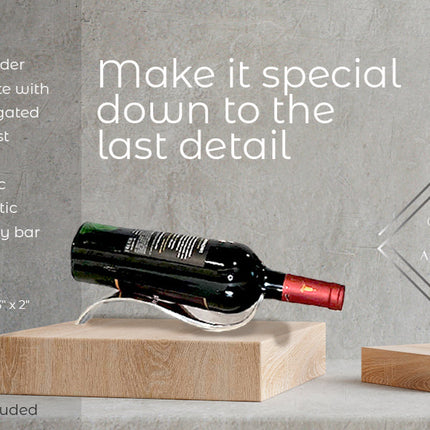 Minimalist Recycled Aluminum Bottle Holder - Wavy Wine & Beverage Stand