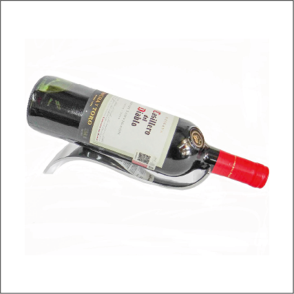 Minimalist Recycled Aluminum Bottle Holder - Wavy Wine & Beverage Stand