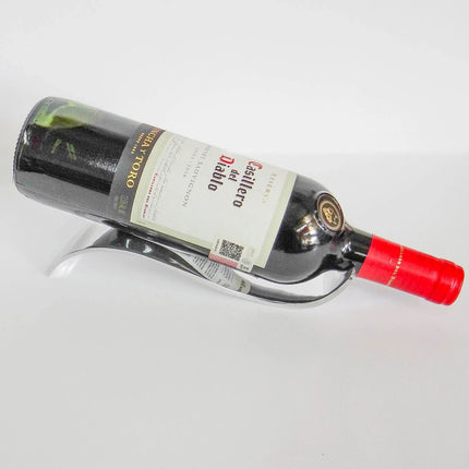 Minimalist Recycled Aluminum Bottle Holder - Wavy Wine & Beverage Stand