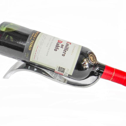Minimalist Recycled Aluminum Bottle Holder - Wavy Wine & Beverage Stand