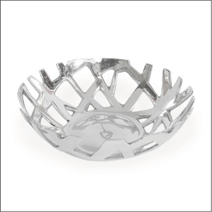 Modern Recycled Aluminum Tray - Fruit, Bread & Vegetable Serving Platter