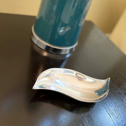 Wavy Recycled Aluminum Bowl - Modern Snack & Nut Serving Dish